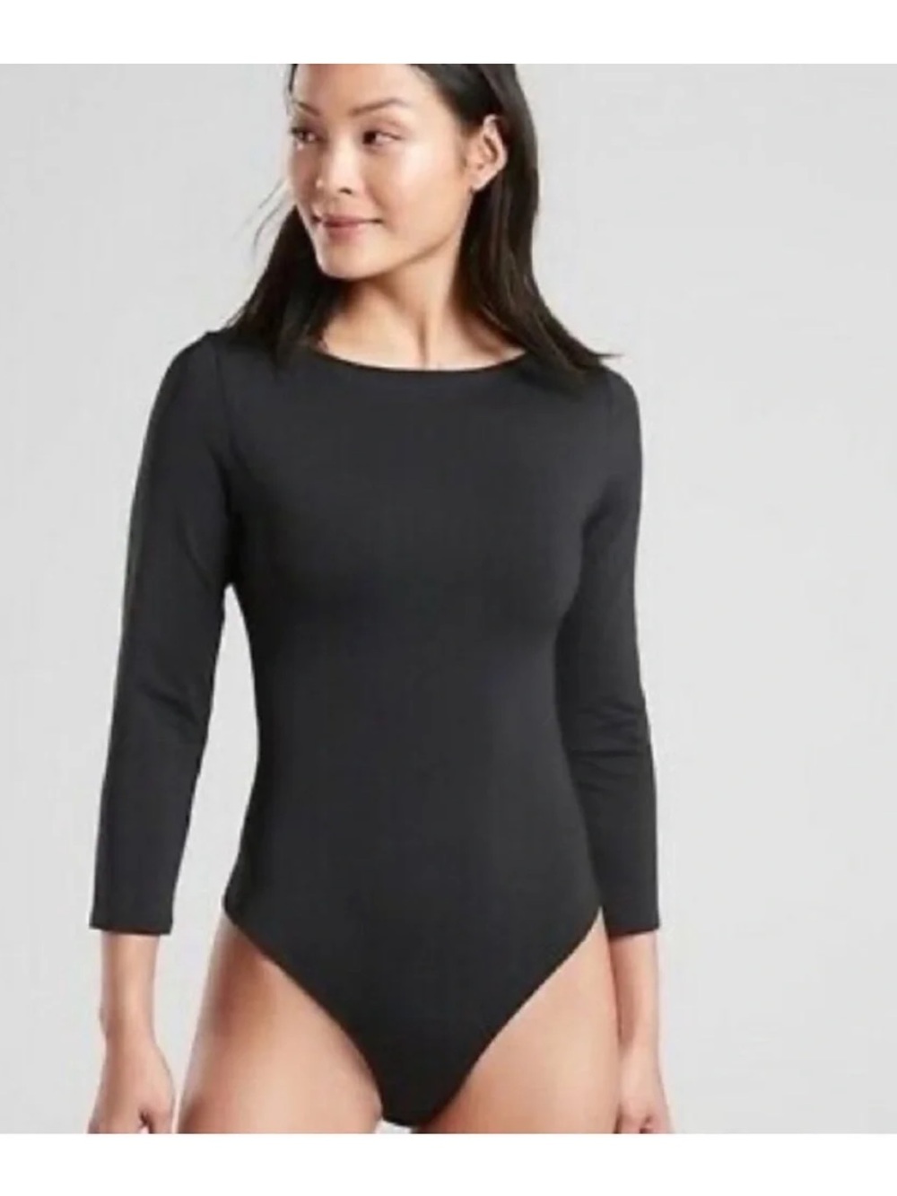 NWT Athleta Align Black Bodysuit long sleeve size XS discontinued